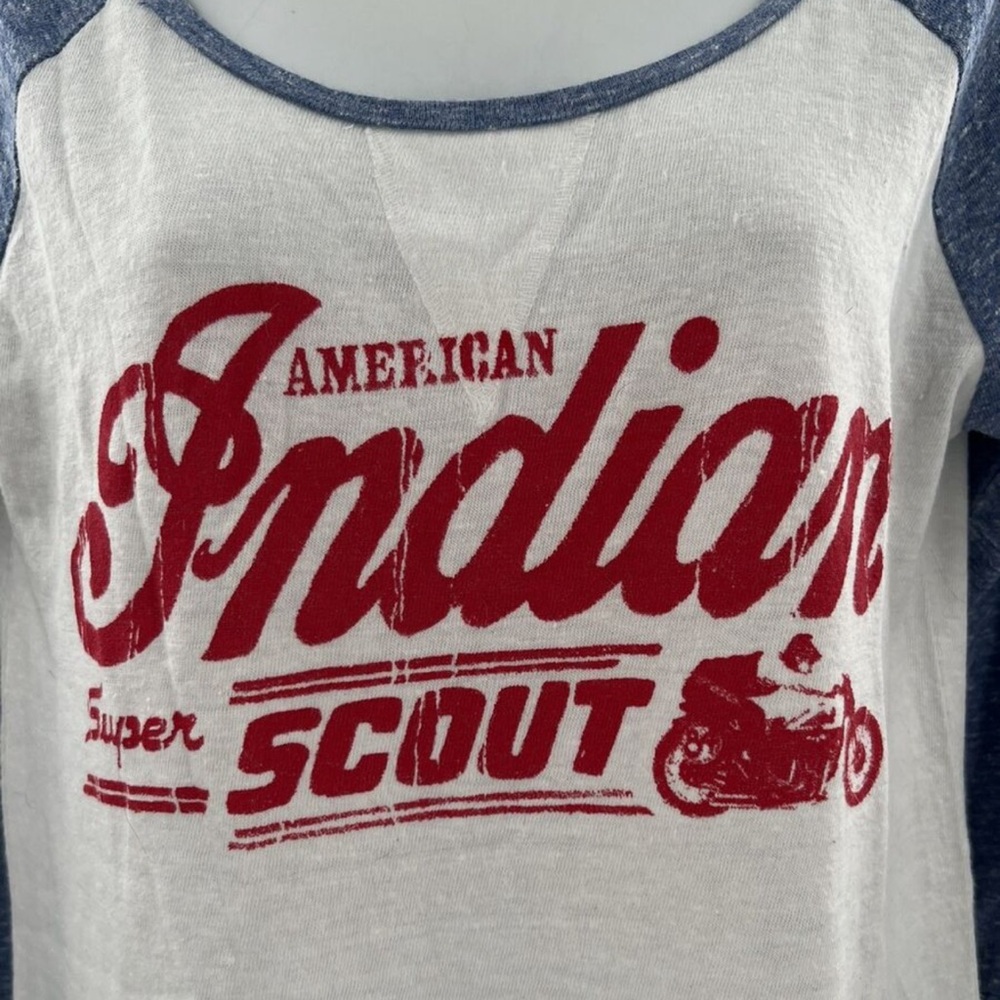 Luck Brand Indian Motorcycle Baseball Shirt NWT - Picture 2 of 4